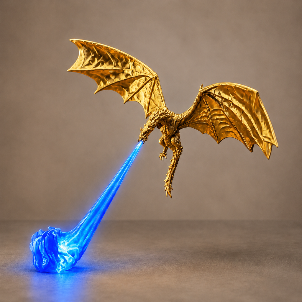 Dragon Breath LED Display Lamp – Fire & Ice Fantasy Dragon Decor