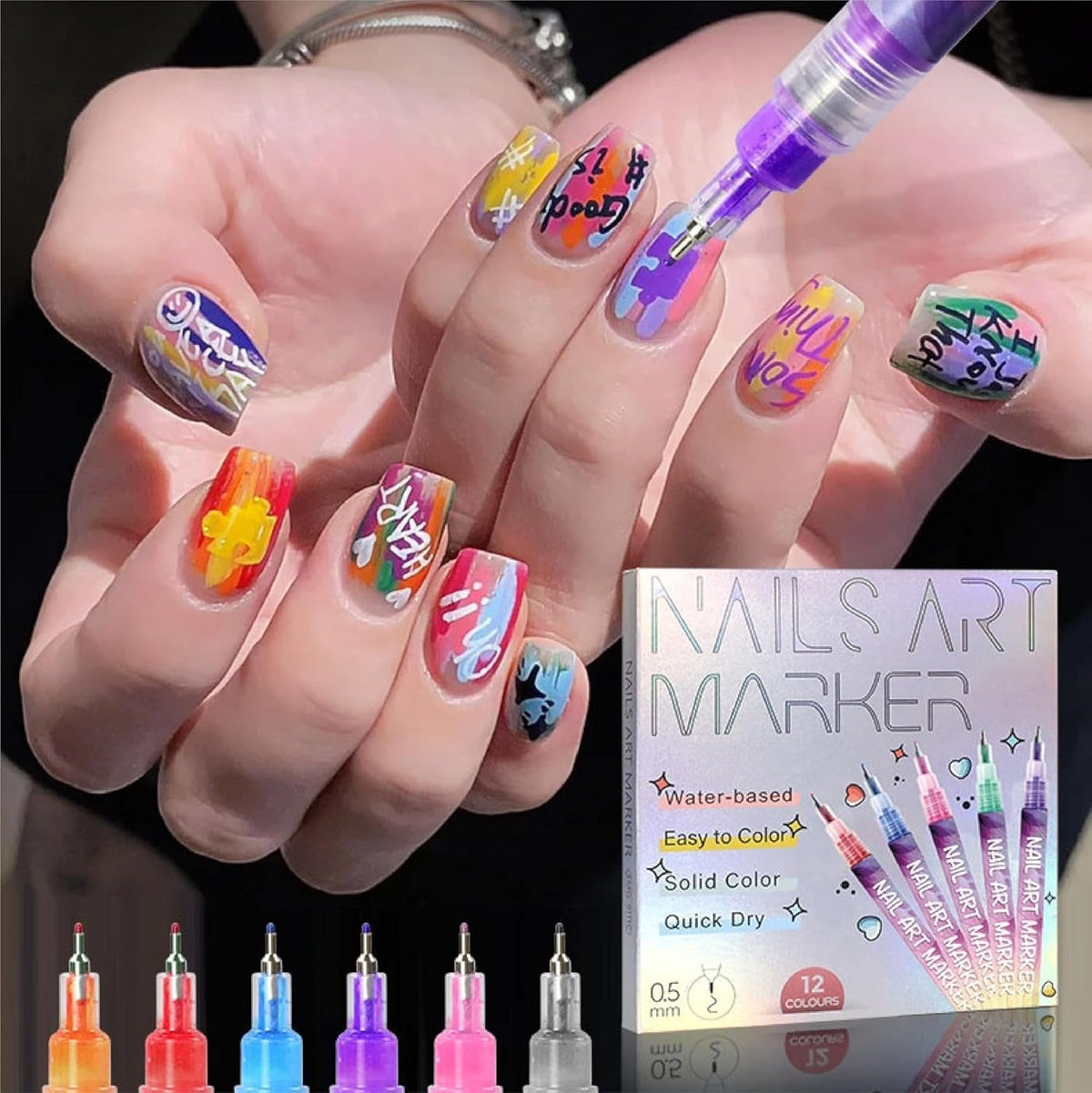 🔥Last Day 50%OFF🎨12 Colors Nail Art Pens Set